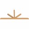 Ekena Millwork Saratoga Timber Gable Bracket, Western Red Cedar, 96"W x 44"H x 3 1/2"D x 3 1/2"F, 11/12 Pitch GBW096X44X0404SAR00SWR - alternate 2
